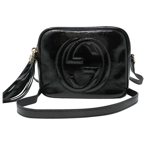 gucci patent disco bag